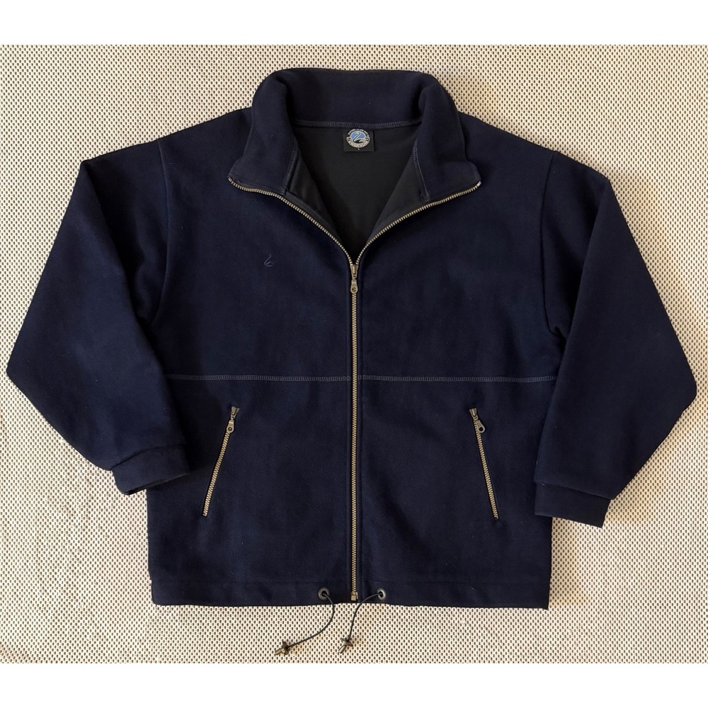 Swanndri Mens Full Zip 100% Wool Stand Up Collar Black Jacket Size Large